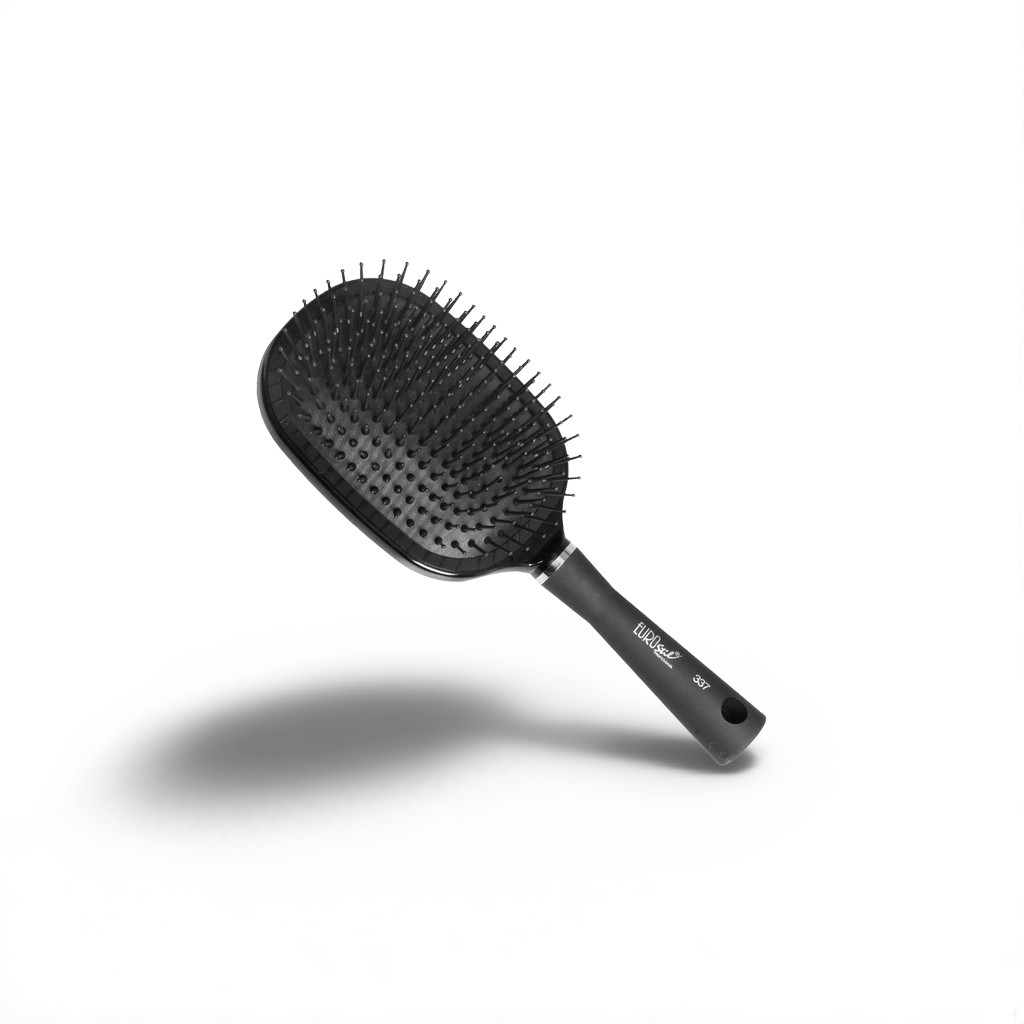 Euro Stil Paddle Cushion Oval Brush with Plastic Bristles