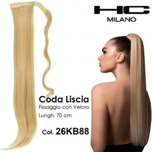 HC MILANO Beatrice Smooth Ponytail model  fixing with clip col.26kb88