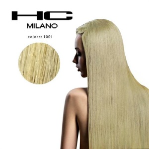 Hc Milano Extension Double-Sided Tape  wide. 4 cm remy 50/55 cm 12 pcs col.1001 Natural Platinum Blonde 12.0