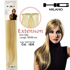 Hc milano extension 3 clip no remy 14-16cm long 50cm col.18a light blonde 8