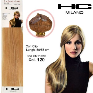 Hc milano extension 3 clip no remy wide 14-16cm length 50cm col.120 light golden blonde 9,3