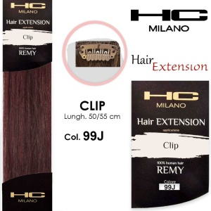 Hc milano extension 3 clip remy wide 14-16cm length 50cm col.99j light brown copper 5,4