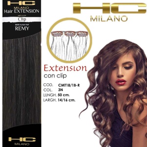 Hc milano extension 3 clip remy wide 14-16cm length 50cm col.3n brown 2,0