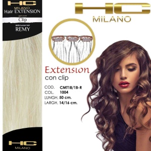 Hc milano extension 3 remy clips 14-16cm long.50cm col.1004 grey