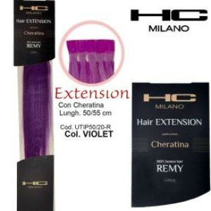 Hc milano remy keratin extension 50/55 cm 20 pcs col.violet